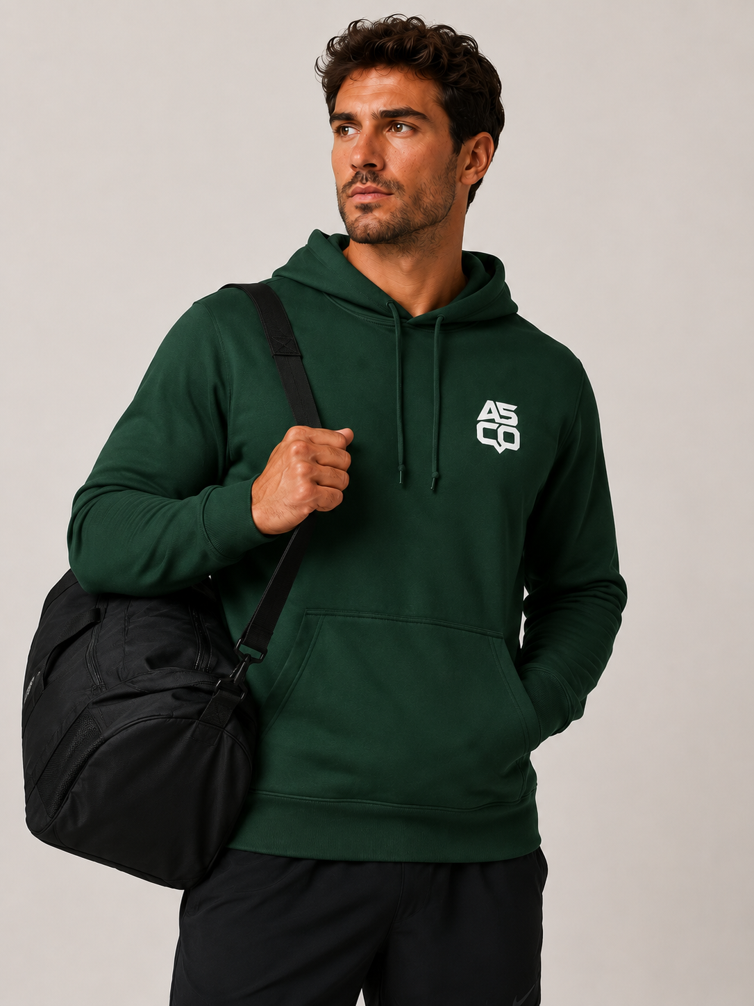 ASCO Logo Hoodie — Minimalist Blue Pullover