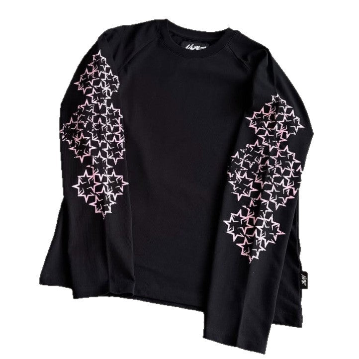 Printed Long Sleeve Streetwear Top
