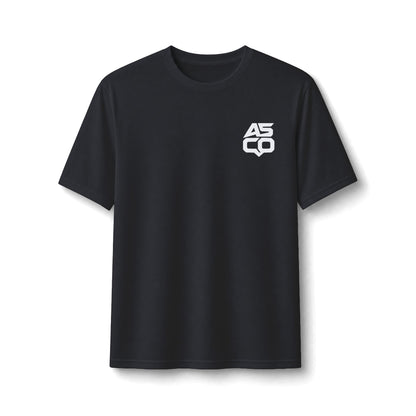 ASCO Logo Performance Tee – Black Athletic Short Sleeve Shirt