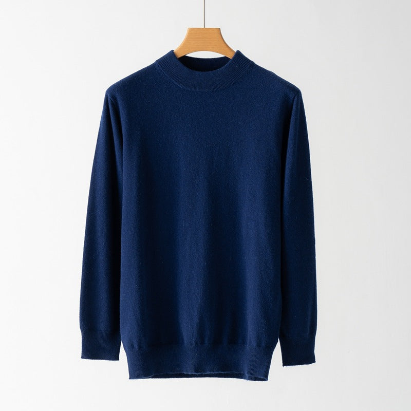 Cashmere Sweater for Men with Mock Neck