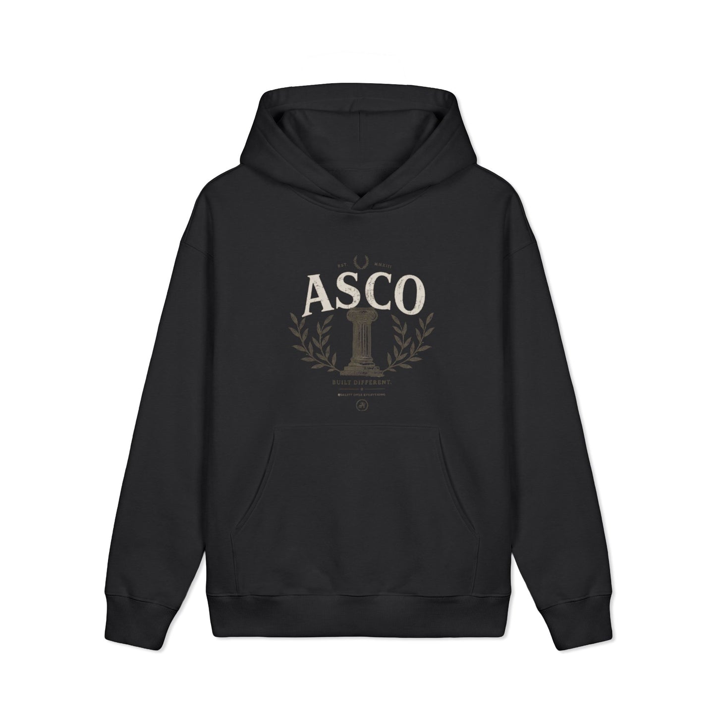 ASCO Crest Hoodie — Vintage Laurel Emblem Pullover