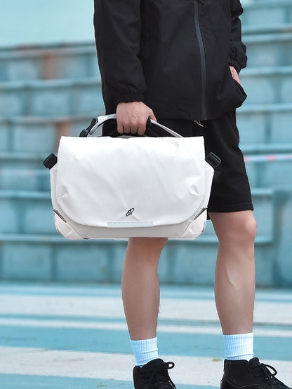 Magnetic Buckle Crossbody Bag with Laptop Compartment