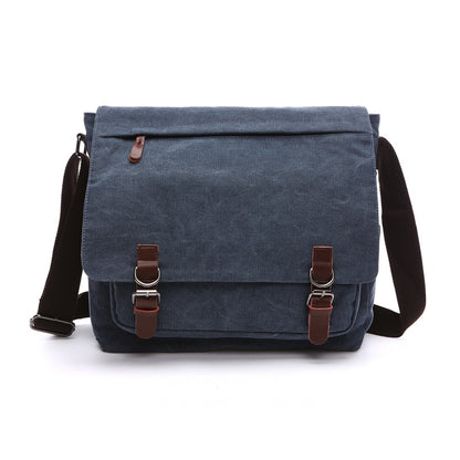 Canvas Messenger Bag with Laptop Compartment