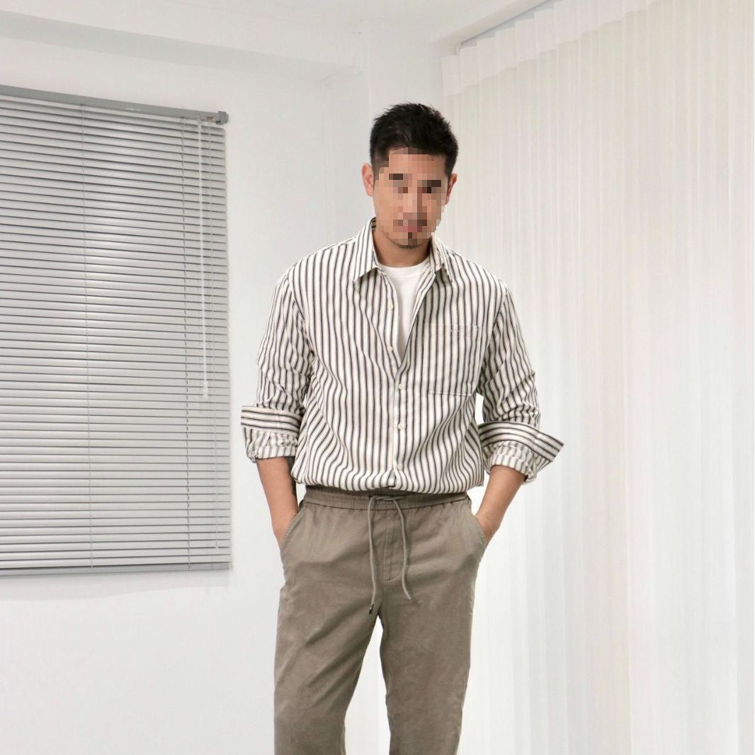 Mens Striped Long Sleeve Shirt