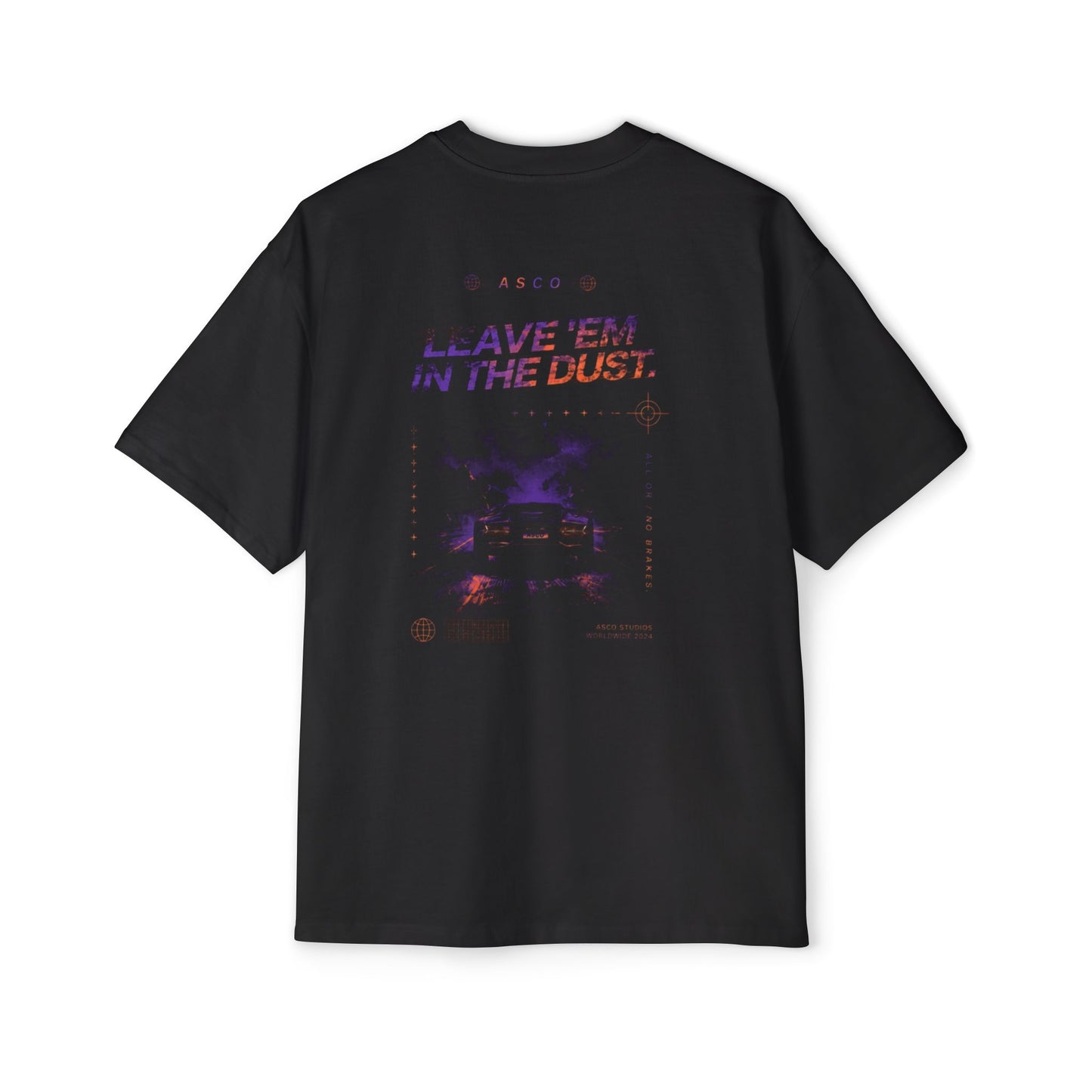 Racing Graphic Tee — 'Leave 'Em In The Dust' Oversized Car Shirt
