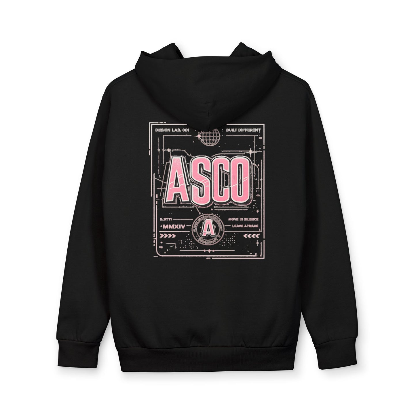 ASCO Vintage Logo Hoodie — Retro Pink Graphic Pullover
