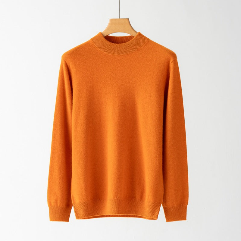 Cashmere Sweater for Men with Mock Neck