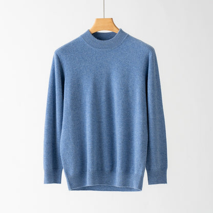 Cashmere Sweater for Men with Mock Neck