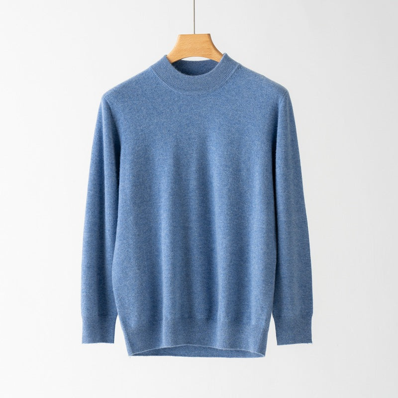 Cashmere Sweater for Men with Mock Neck