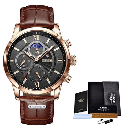 LIGE Multifunctional Quartz Watch