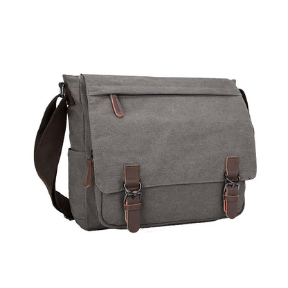 Canvas Messenger Bag with Laptop Compartment