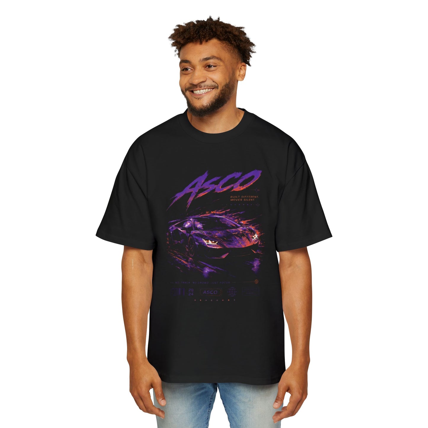 Racing Graphic Tee — 'Leave 'Em In The Dust' Oversized Car Shirt