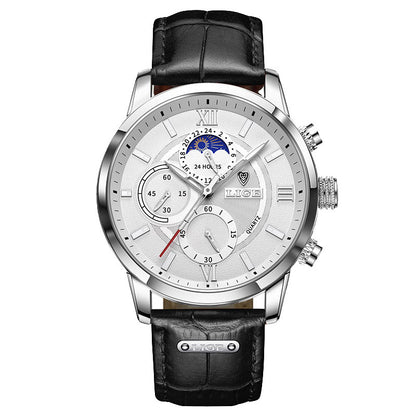 LIGE Multifunctional Quartz Watch