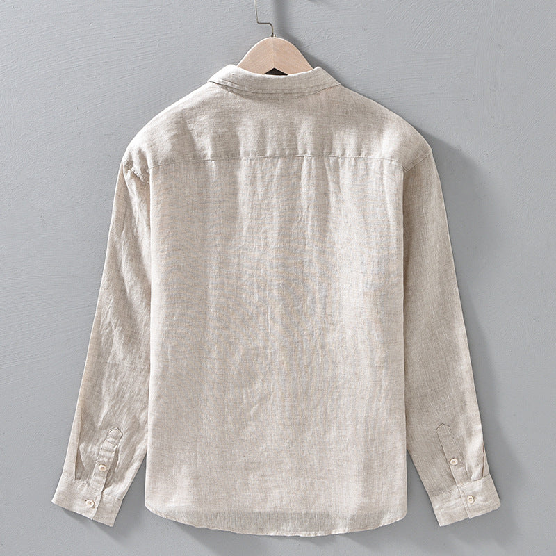 Mens Pure Linen Casual Shirt