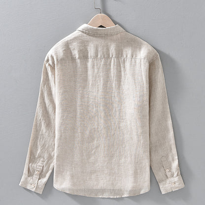 Mens Pure Linen Casual Shirt