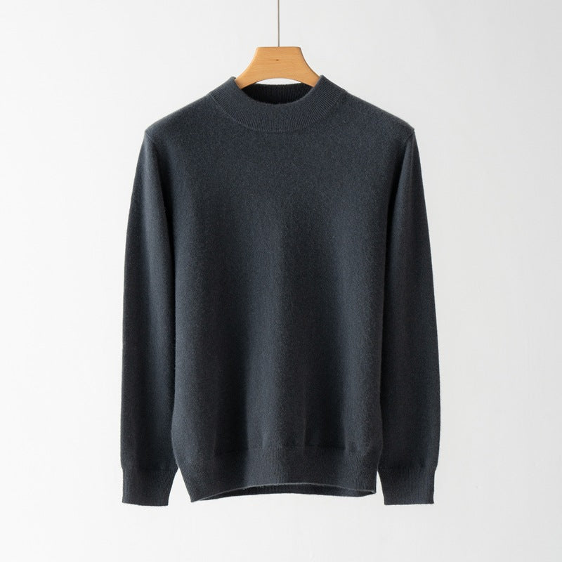 Cashmere Sweater for Men with Mock Neck