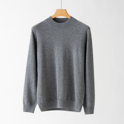 Cashmere Sweater for Men with Mock Neck