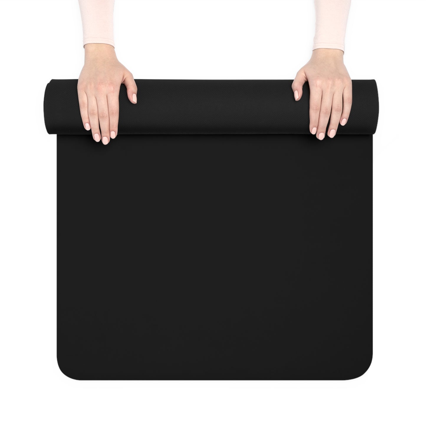 ASCO Logo Rubber Yoga Mat - Non-Slip Black Exercise Mat