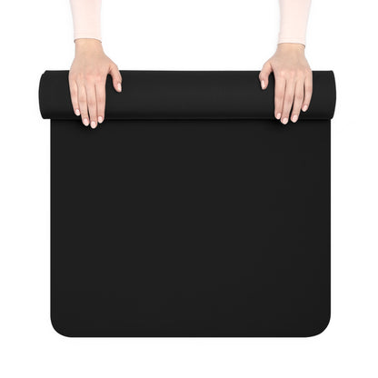 ASCO Logo Rubber Yoga Mat - Non-Slip Black Exercise Mat
