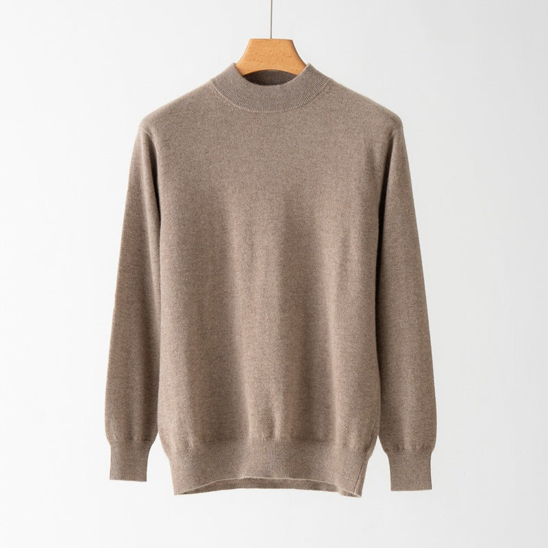 Cashmere Sweater for Men with Mock Neck