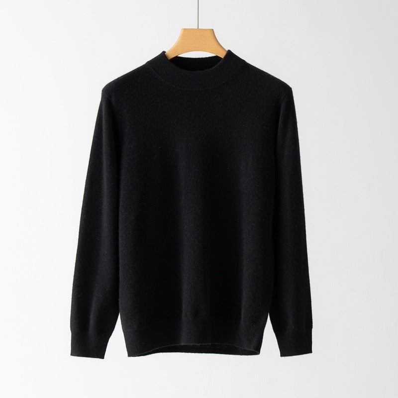 Cashmere Sweater for Men with Mock Neck