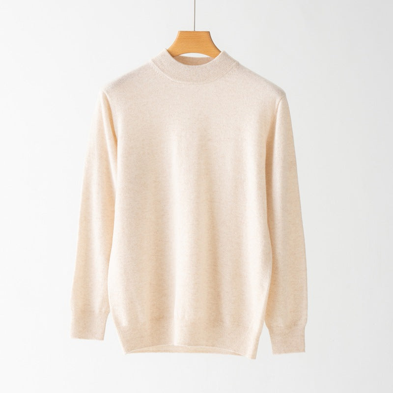 Cashmere Sweater for Men with Mock Neck