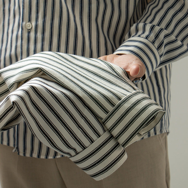Mens Striped Long Sleeve Shirt