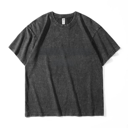 Heavyweight Washed Cotton Streetwear T-Shirt