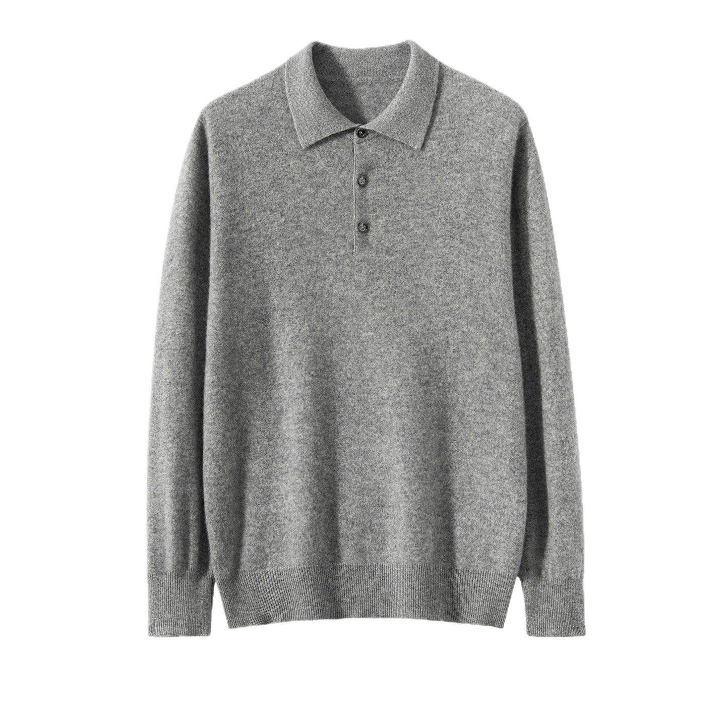 Mens Pure Cashmere Polo Neck Sweater