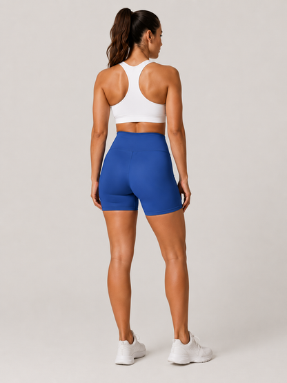 ASCO WOMEN Workout Shorts — Black High-Waist Athletic Biker Shorts with ASCO Logo