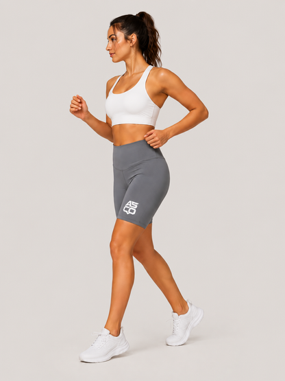 Copy of Copy of Copy of Copy of ASCO WOMEN Workout Shorts — Black High-Waist Athletic Biker Shorts with ASCO Logo