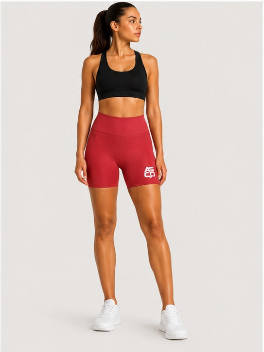 Copy of Copy of Copy of Copy of ASCO WOMEN Workout Shorts — Black High-Waist Athletic Biker Shorts with ASCO Logo