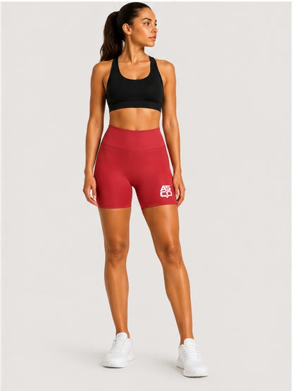 Copy of Copy of Copy of Copy of ASCO WOMEN Workout Shorts — Black High-Waist Athletic Biker Shorts with ASCO Logo