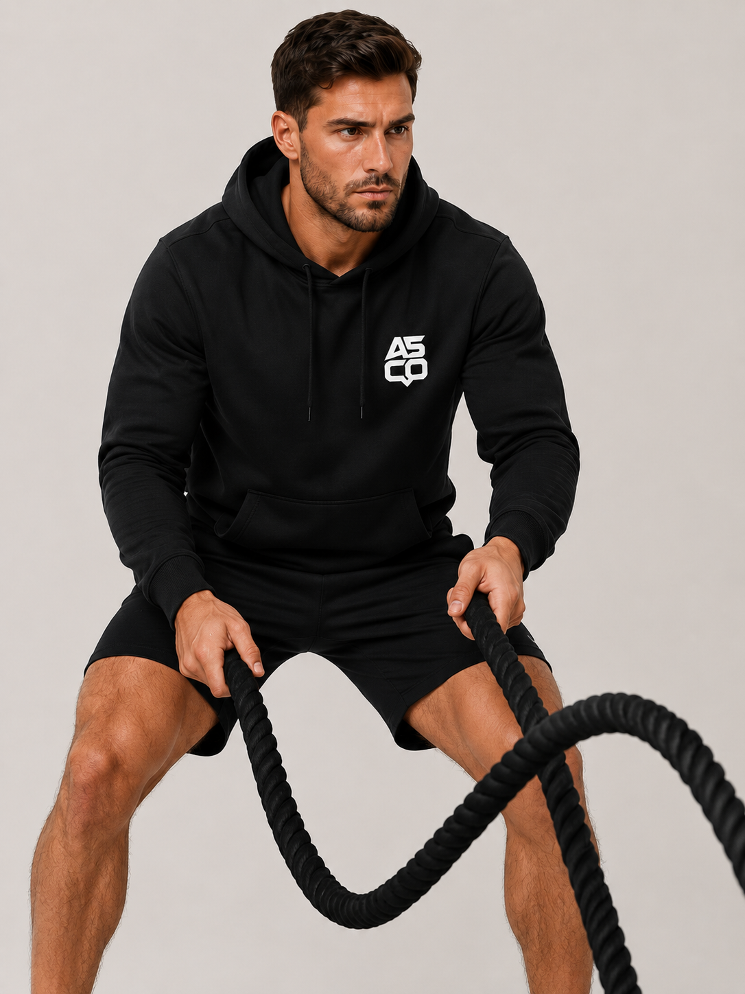 ASCO Logo Hoodie — Minimalist Blue Pullover