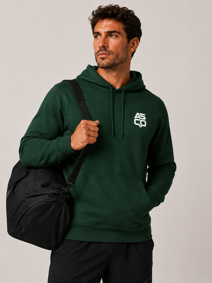 ASCO Logo Hoodie — Minimalist Blue Pullover
