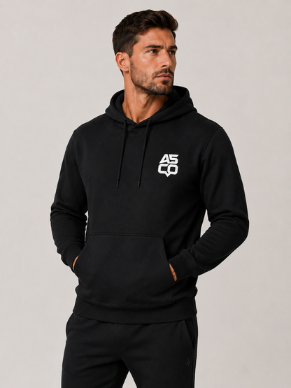 ASCO Logo Hoodie — Minimalist Blue Pullover