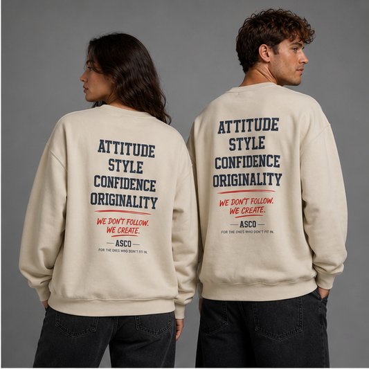 ASCO 'Own Your Path' Crewneck Sweatshirt — Vintage Collegiate Graphic